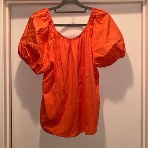 Target puff sleeve orange top NWOT XL